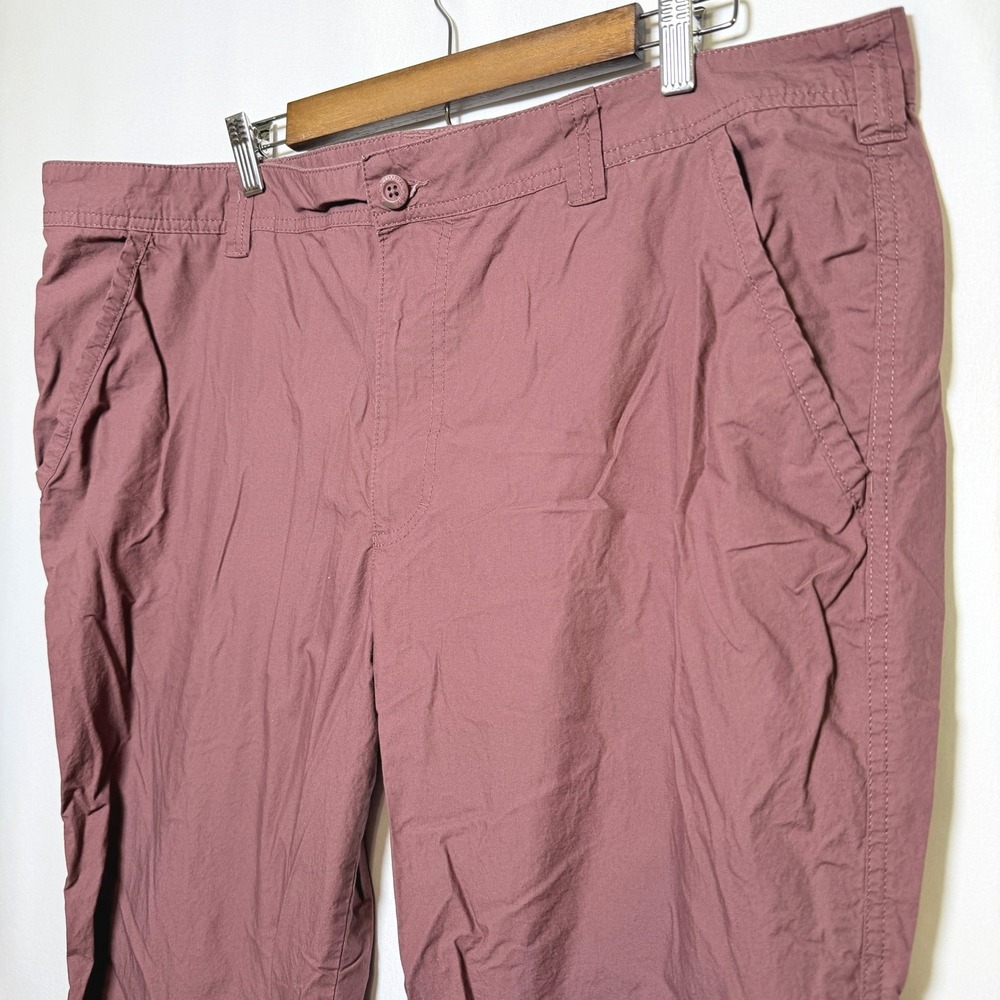 Columbia Mens 40x32 Cotton Trousers Mauve Straight Leg Pants AM1110